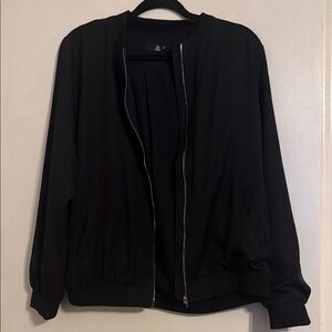 Ampersand & Ave women’s Black Zip-Up Bomber Jacket